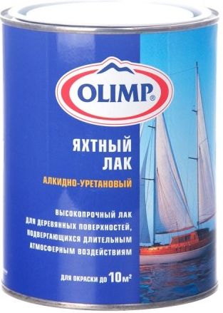 Лак яхтный OLIMP, полуматовый, 0.9 л купить в СОМ
