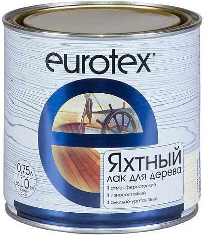 Лак яхтный Eurotex, глянцевый, 0.75 л купить в СОМ