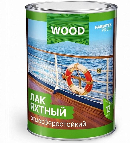 Лак яхтный уралкидный Farbitex Profi Wood, атмосферостойкий, матовый, 4 л купить в СОМ