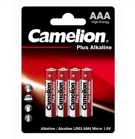 Элемент питания Camelion Plus Alkaline LR03 ААА  BL4 купить в СОМ
