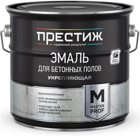Эмаль акриловая Престиж, для бетонных полов, белая, 3.5 кг купить в СОМ