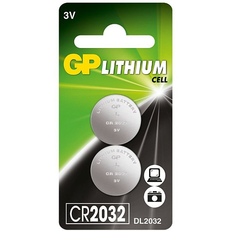 Элемент питания GP Lithium CR2032 BL2 купить в СОМ