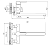Смеситель для ванны Osgard HUGG 11223, нержавеющая сталь купить в СОМ