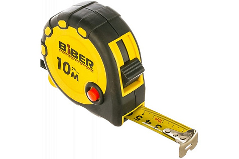 Рулетка BIBER STANDART, 10 м х 25 мм купить в СОМ
