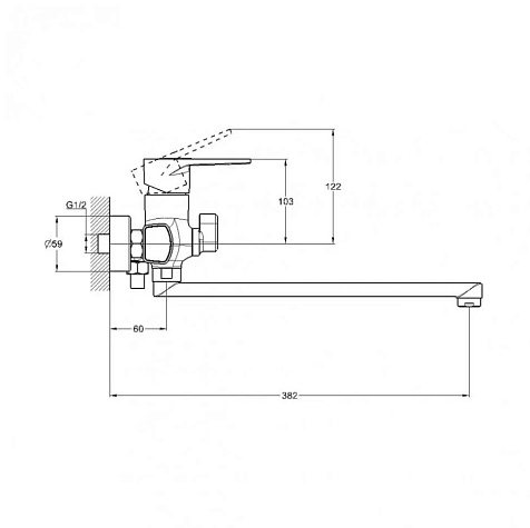 Смеситель для ванны G-lauf ZDN7-A183, хром купить в СОМ