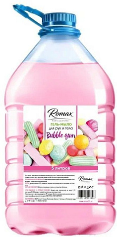 Мыло-гель Romax Bubble Gum 5л купить в СОМ