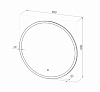 Зеркало Led Brida, D600 мм, с сенсором купить в СОМ