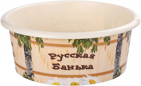 Таз пластиковый 15л Русская банька М2557 купить в СОМ