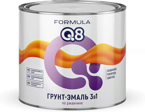 Грунт-эмаль по ржавчине Formula Q8, синяя, 1.8 кг купить в СОМ