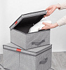 Короб для хранения 30х30х16см с откидной крышкой текстиль купить в СОМ
