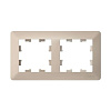 Рамка для розеток и выключателей AtlasDesign Air 2м песок/дым.белый купить в СОМ