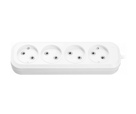 Удлинитель ОНЛАЙТ OPE-S-04-200-X-2x1  4 гн, 2 м, БЗ, 10А IP20 белый купить в СОМ
