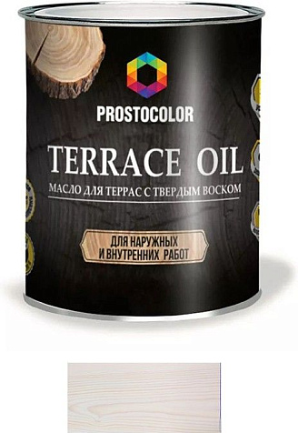 Масло Prostocolor, для террас, белый, 0.75 л купить в СОМ