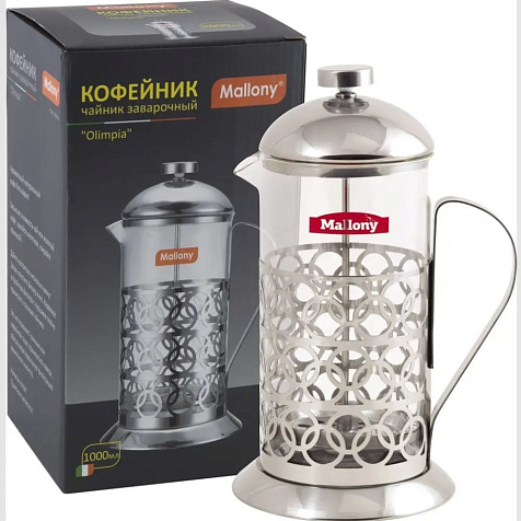 Чайник завар. MALLONY 1,0л 950093 "Френч пресс" купить в СОМ