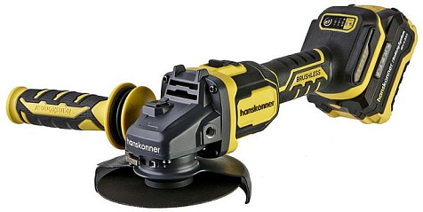 Машина углошлифовальная Hanskonner HAG18125 1BatterySystem, 18В, Li-ion, 4.0А/ч, 125мм, бесщеточная купить в СОМ