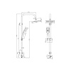 Система душевая G-lauf UST-1090YB, тропический душ, черный купить в СОМ
