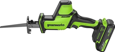 Пила сабельная Greenworks GPT-CRS-25, 24В, Li-ion, АКБ 1х4.0А/ч, бесщеточная купить в СОМ