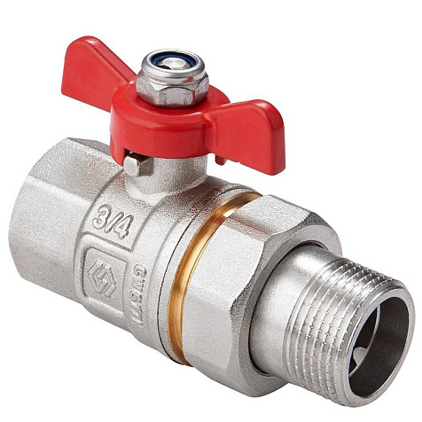 Кран шаровый 3/4" ВН, бабочка, с полусгоном STI 8013 купить в СОМ