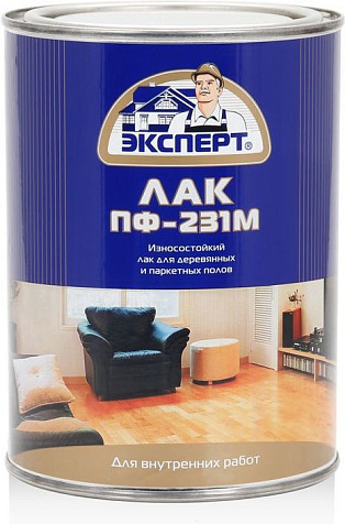 Лак паркетный ПФ-231М Эксперт, глянцевый, 0.8 кг купить в СОМ