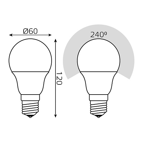Лампа светодиодная Gauss 10Вт E27 A60 LED, 2700/4100К купить в СОМ