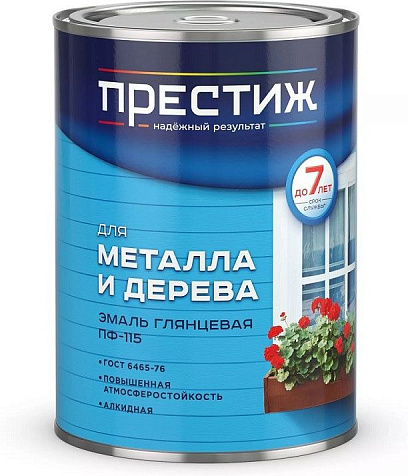 Эмаль ПФ-115 Престиж, глянцевая, белая, 0.9 кг купить в СОМ