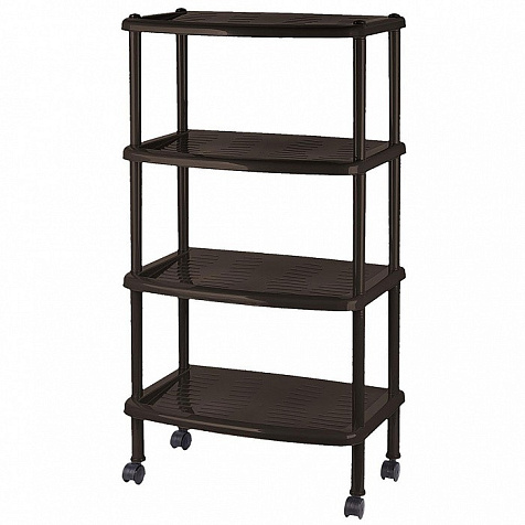 Полка 4 секции Keeplex Regular на колесах темный каштан купить в СОМ