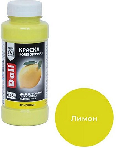 Краска колеровочная Dali, лимонный, 0.25 л купить в СОМ