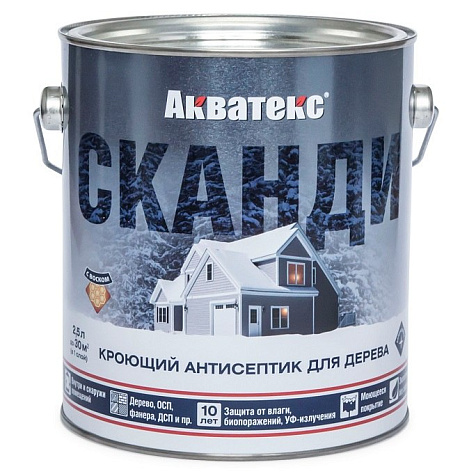 Антисептик кроющий Акватекс Сканди, имбирь, 2.5 л купить в СОМ