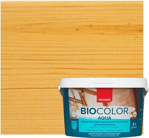 Антисептик алкидный Neomid BioColor Classic, сосна, 9 л купить в СОМ