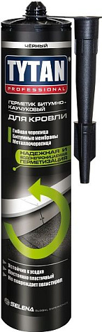 Герметик битумно-каучуковый Tytan Professional, кровельный, черный, 310 мл купить в СОМ