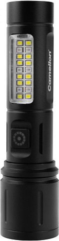 Фонарь лазерный Camelion  LED29365 акк,.4V, 5W LED+12SMD+6RED до 500м, 6K, 6 реж. ZOOM, USB, металл купить в СОМ