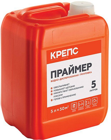 Грунтовка Крепс Праймер, полимерная, 5 л купить в СОМ